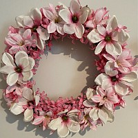 Pink And White Lily Wreath