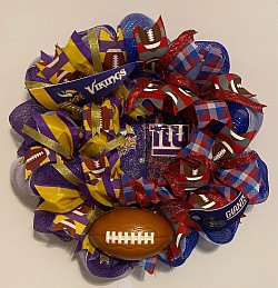 Split Football Wreath