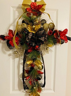 Christmas Cross Wreath $ 85.00 - SOLD