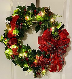 Christmas Wreath with Lights $ 55.00 Sold
