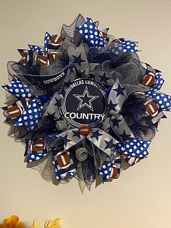 Dallas Cowboy Wreath -$55.00 - SOLD