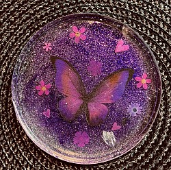 Purple. Butterfly Coaster $10.00
